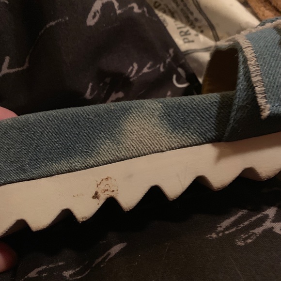 Denim bow flat form slide - Picture 8 of 8